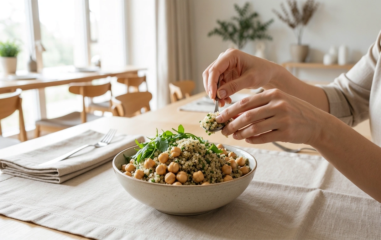Zubereitung einer frischen Mahlzeit
